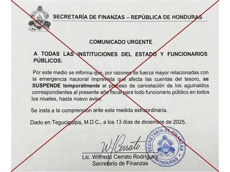 Captura de pantalla a una imagen compartida por WhatsApp hecha el 15 de diciembre de 2025.