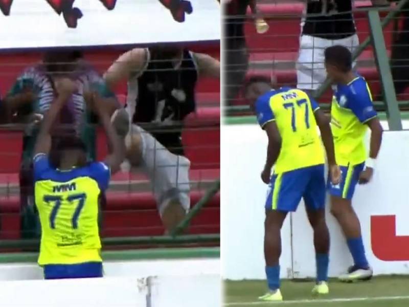 Carlos ‘Muma’ Fernández fue recibido a patadas por un aficionado del Marathón cuando fue a buscar a su madre para celebrar el gol.