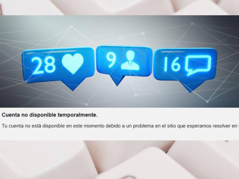 Foto referencial de la caída de Facebook.