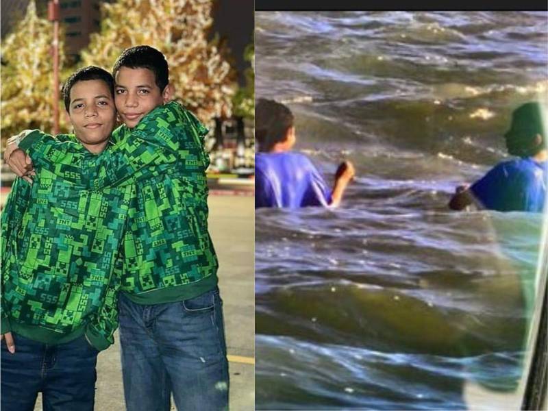 El video que captó a los gemelos hondureños antes de ahogarse