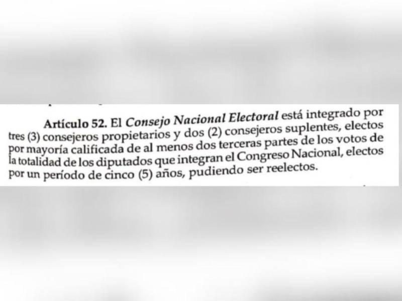 Captura de pantalla al artículo 52 de la Constitución de la República