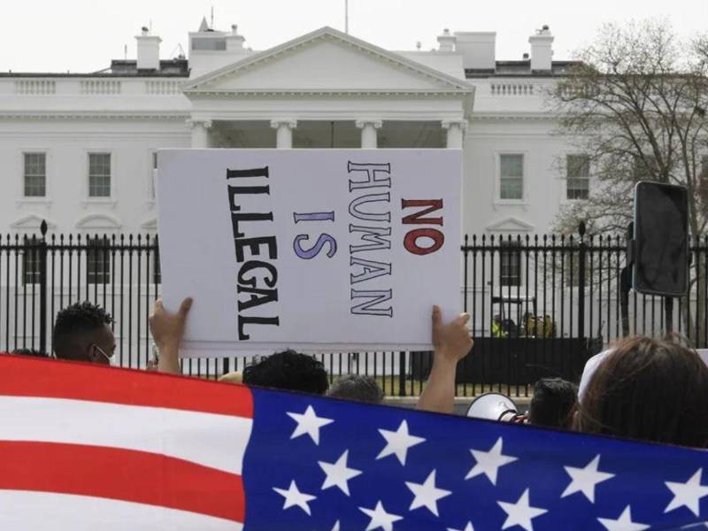 Una protesta en favvor de los migrantes frente a la Casa Blanca en una imagen de archivo.