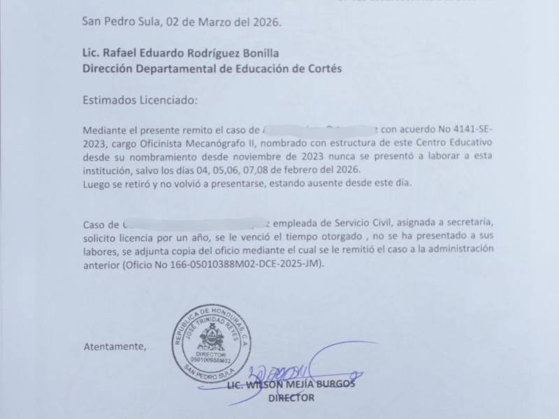 Wilson Mejía reportó al nuevo director departamental de Educación el caso de estos empleados que no se han presentado a labores.