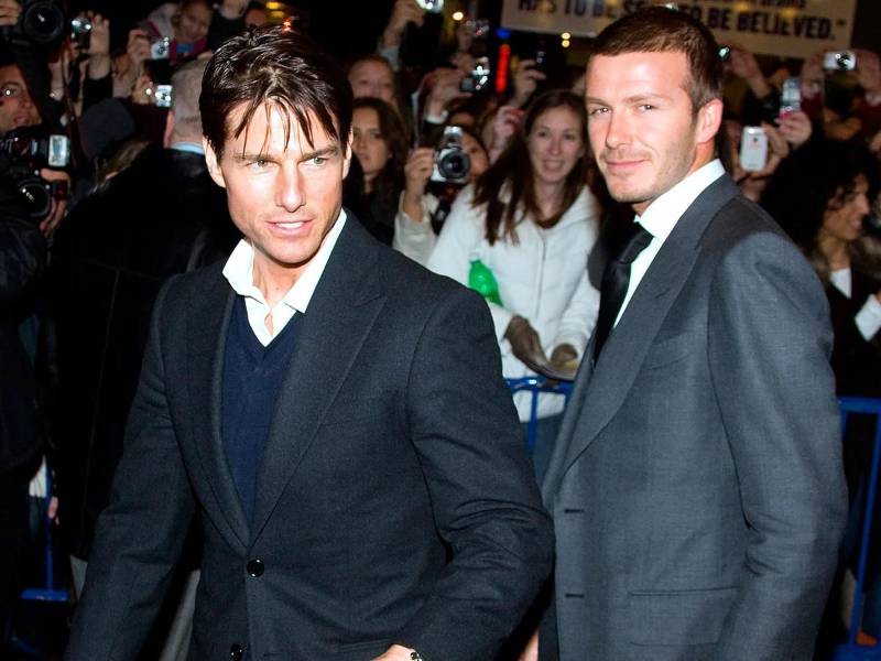 Tom Cruise y David Beckham en una foto de archivo.