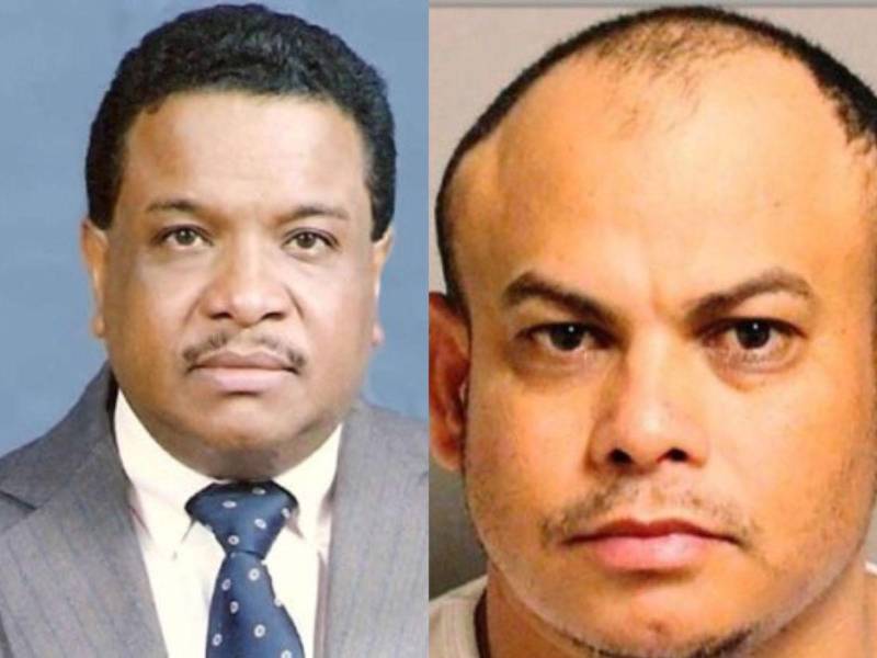 Imagen muestra a Aníbal Barrow, periodista asesinado en 2013, y a Devis Leonel Rivera Maradiaga, capo condenado en Estados Unidos y quien atribuye el crimen a su clan del narcotráfico.