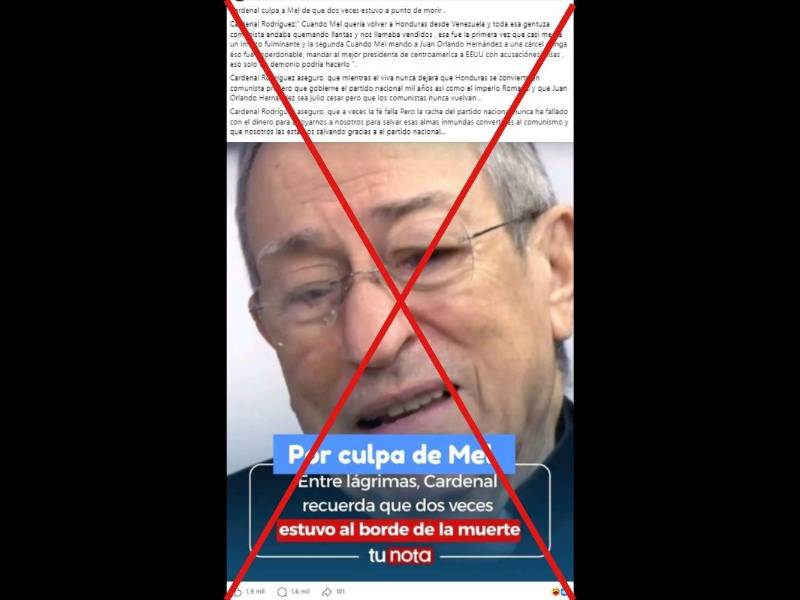 Captura de pantalla a una publicación de Facebook hecha el 21 de abril de 2026.