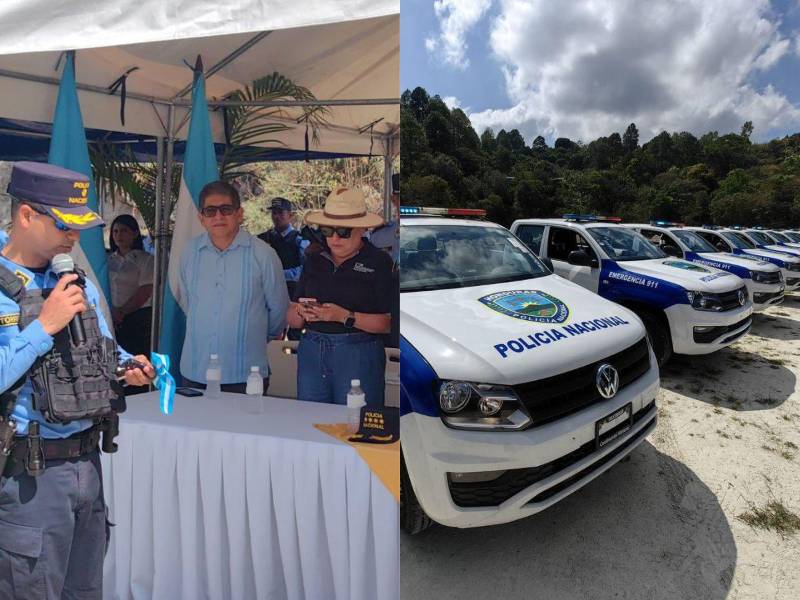 Vista de las unidades de patrullas que serán distribuidas en las carreteras de occidente.