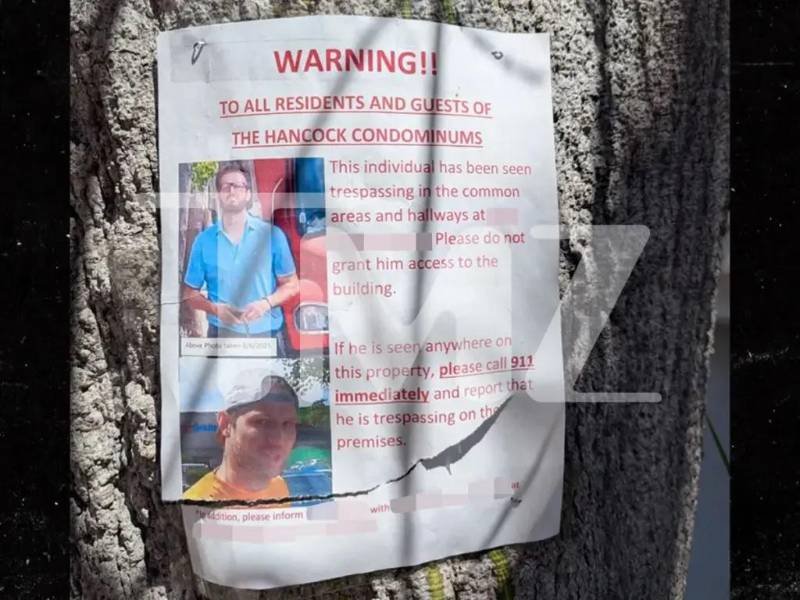 El cartel que los vecinos de Hayden habían colocado en su vecindario de West Hollywood. Brian, novio de Hayden, no era una persona bien recibida en ese lugar.