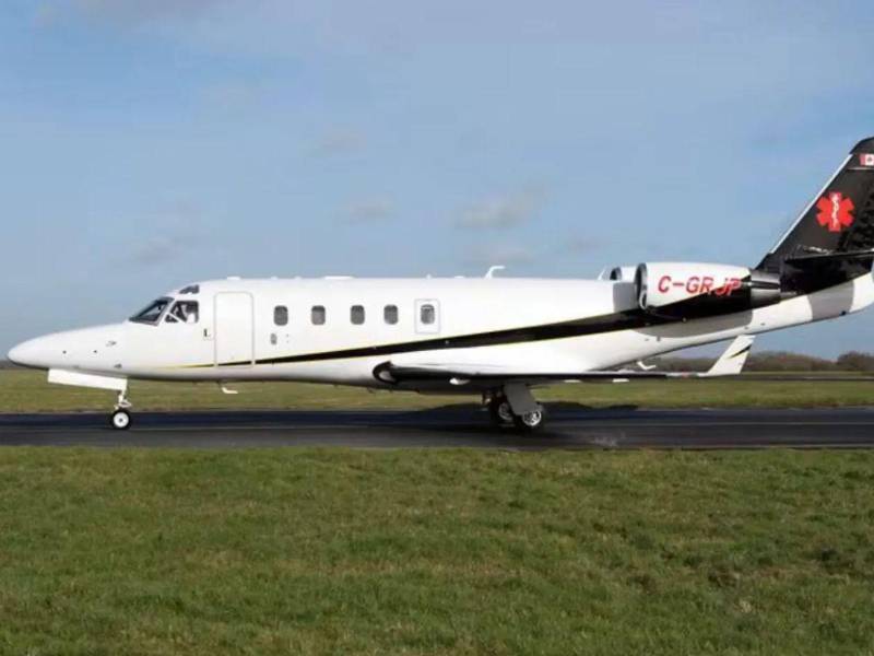 En el avión Gulfstream G100, de la empresa canadiense Latitude Air Ambulance, viajaban seis personas, cuatro de ellas empleados de la compañía.