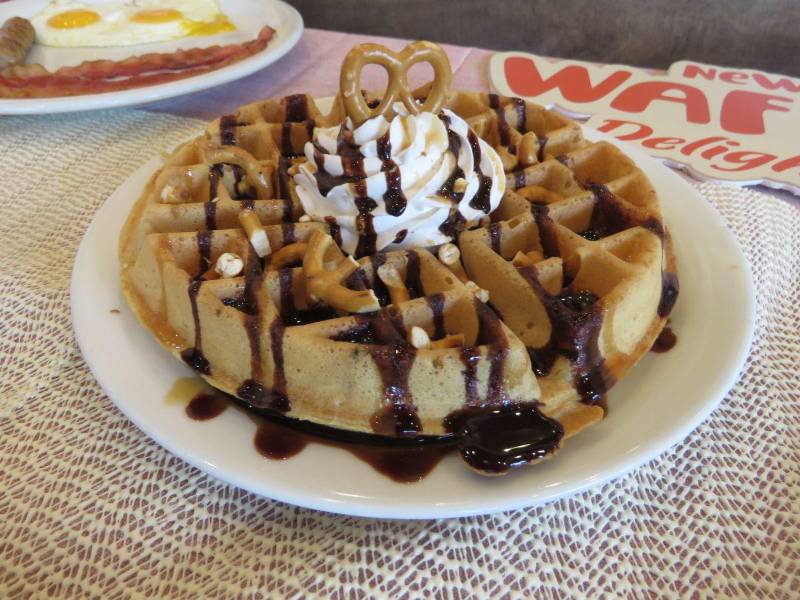 Golden Pretzel Waffle.
