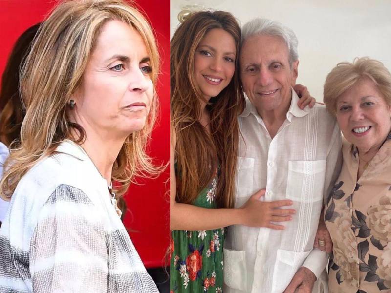 Montserrat Bernabeu, madre de Piqué, Shakira y sus padres.