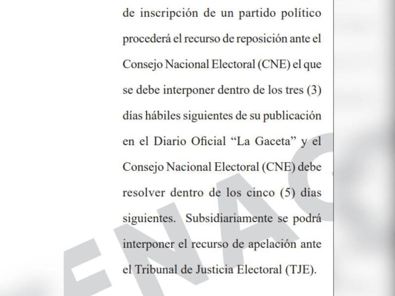 Captura de pantalla al artículo 129 de la Ley Electoral de Honduras.