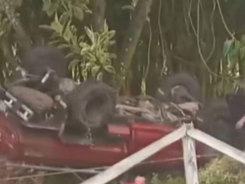 Vista de la escena del accidente