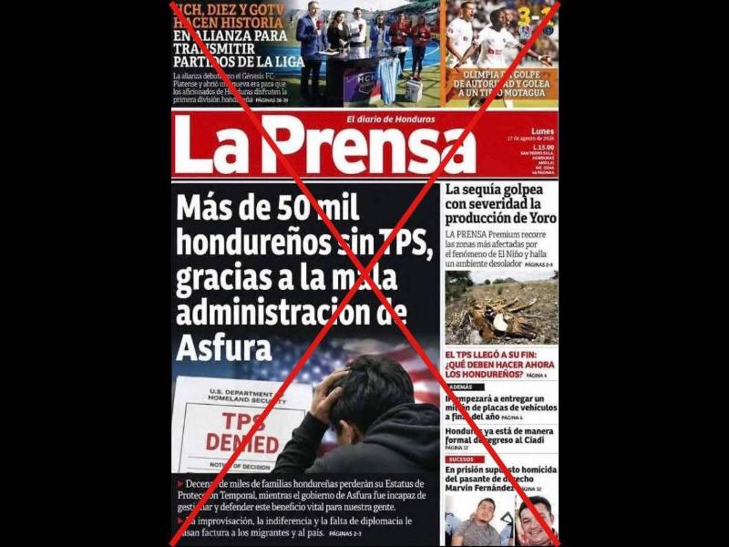 Captura de pantalla a una publicación de WhatsApp hecha el 18 de agosto de 2026.