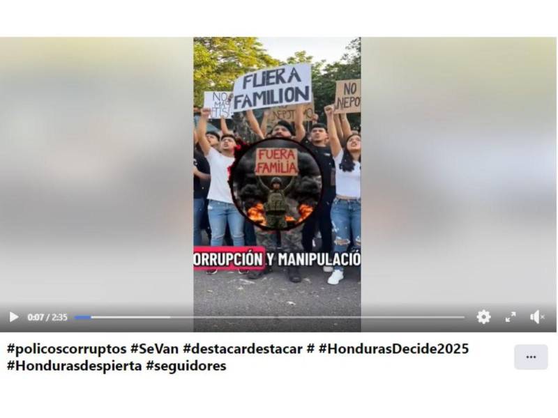 Captura de pantalla a una publicación de Facebook hecha el 13 de noviembre de 2025.