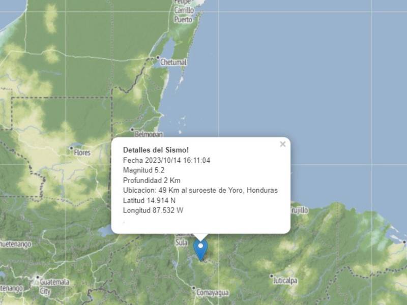 Información preliminar del temblor que se sintió este sábado 14 de octubre.