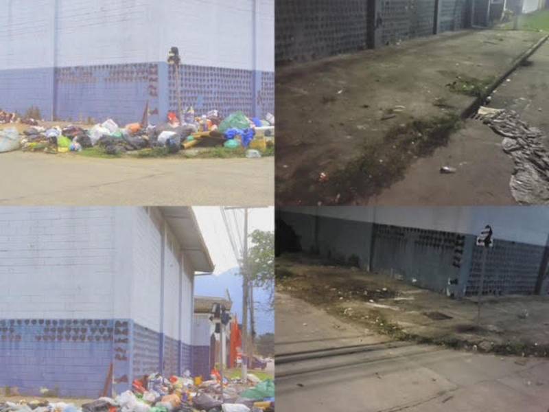 Así luce ya uno de los puntos en el barrio Barandillas que fue denunciado por LA PRENSA y limpiado hoy en horas de la madrugada.