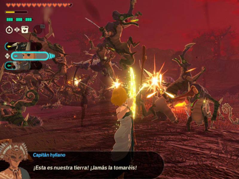Captura de pantalla de un momento del juego de Nintendo 'Hyrule Warriors: La era del destierro'. ‘The Legend of Zelda’.