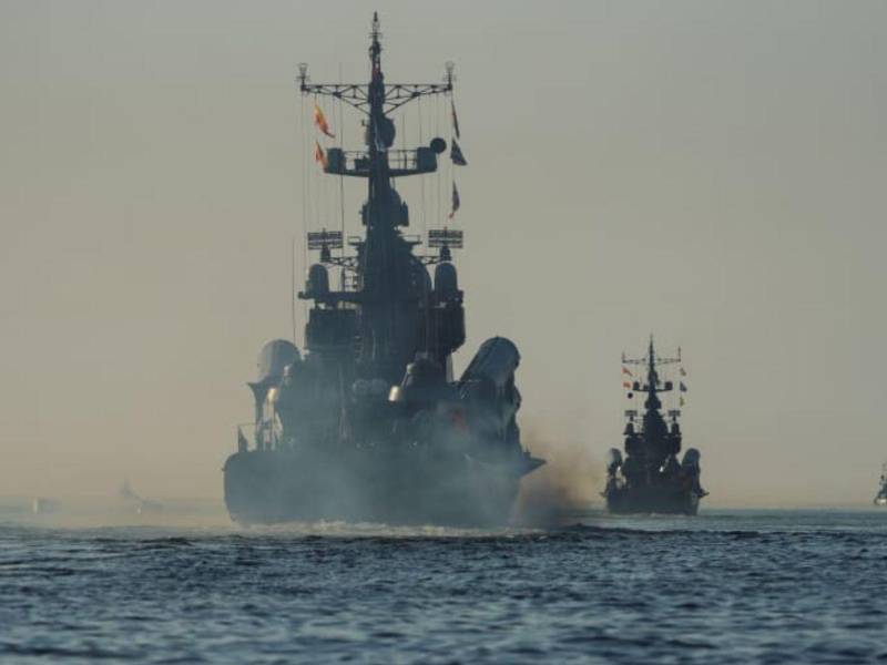 Buques de guerra rusos.