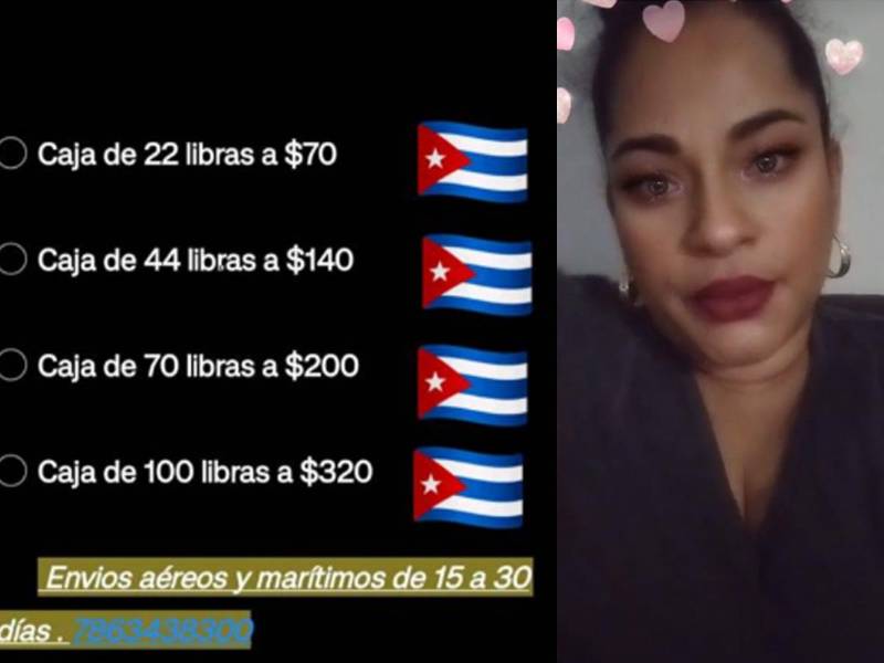 La mujer hispana ofrecía envíos desde Cuba a Estados Unidos.