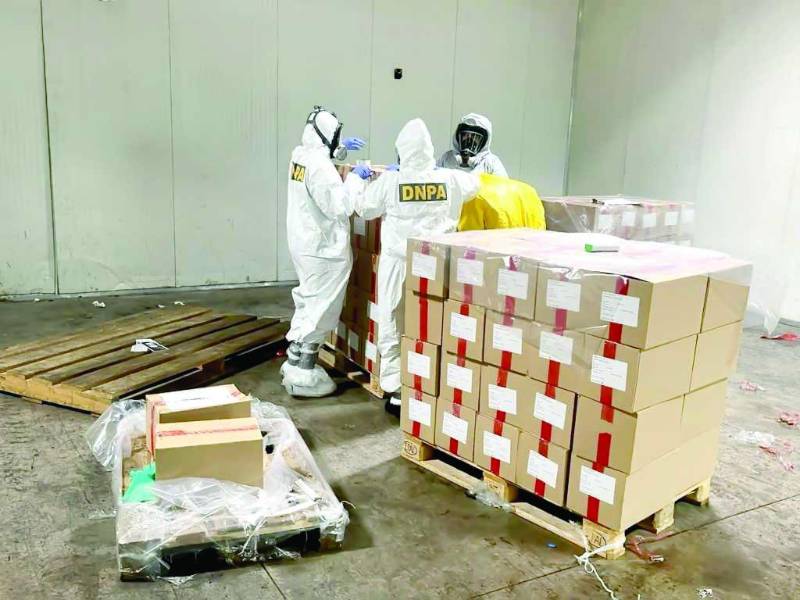 <b>El cargamento incautado en Puerto Cortés el 8 de noviembre.</b>