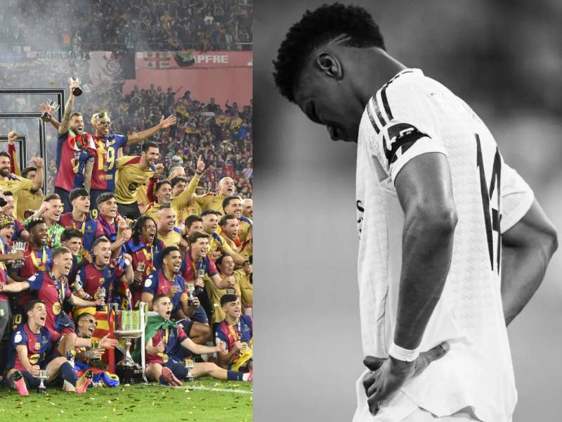 Tchouaméni no escondió su impotencia tras la final de la Copa del Rey perdida ante el Barcelona.