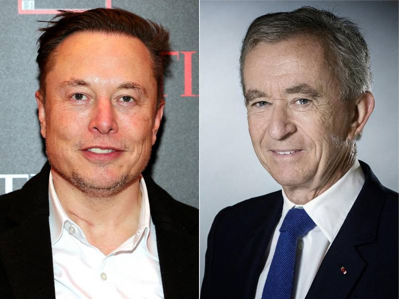 Elon Musk fue desplazado de la lista de Forbes como el hombre más rico del mundo por el francés Bernard Arnault.