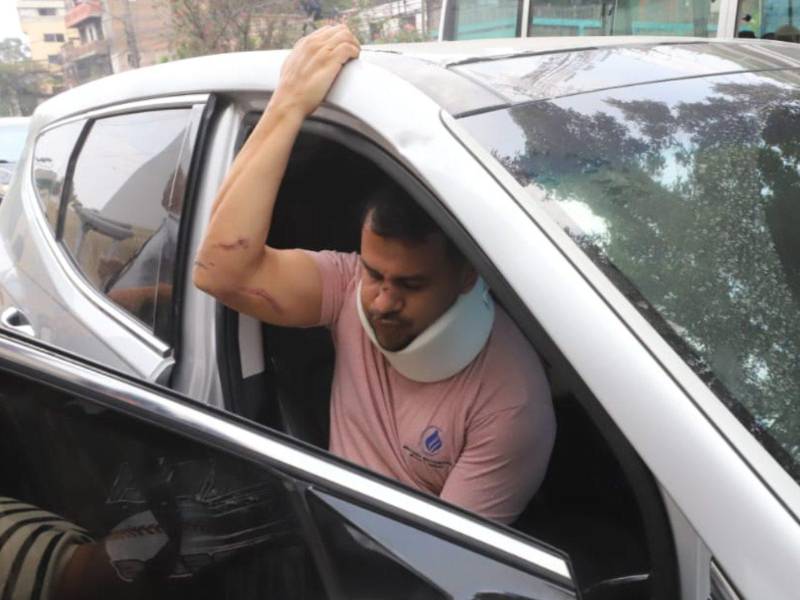 Rubén Matamoros en el momento que llegó a los tribunales.