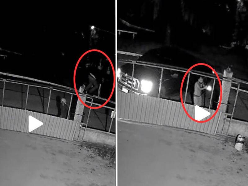 Capturas de pantalla de las imágenes de la cámara de seguridad.