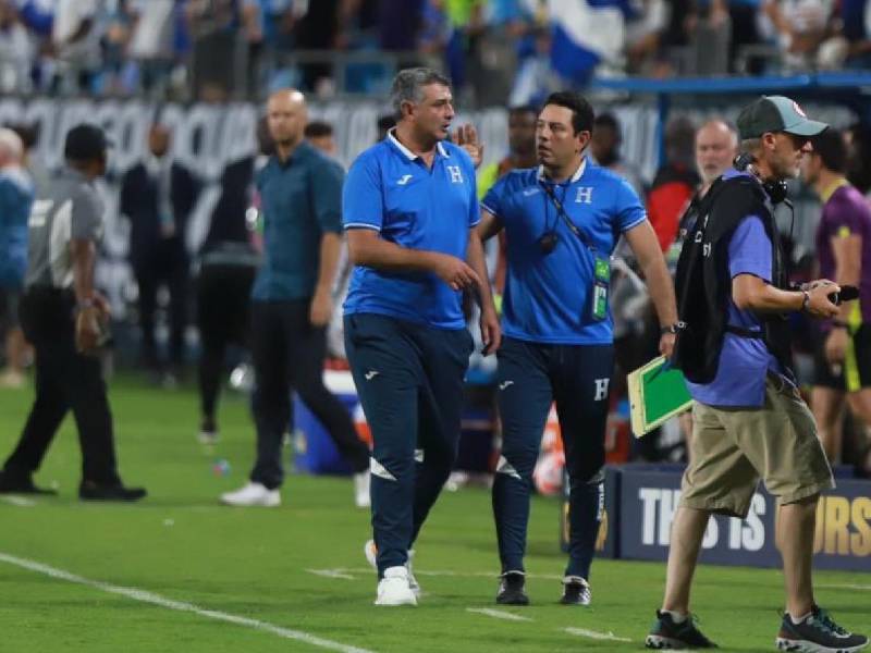 Diego Vázquez tras finalizar el partido entre Honduras ante Haití.