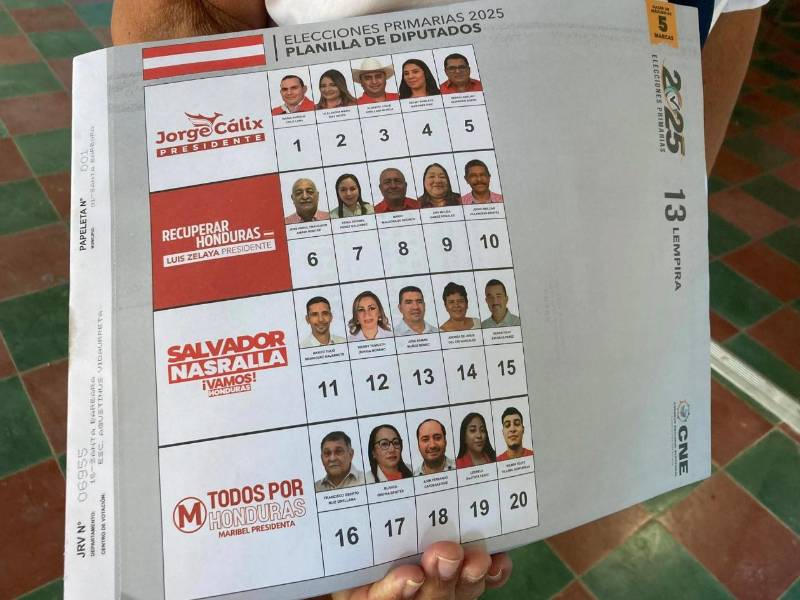 Esta es la papeleta que llegó a la escuela Agustina V. Urreta de Santa Bárbara.