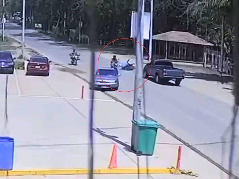 Captura de pantalla del video del accidente en Santa María del Real.