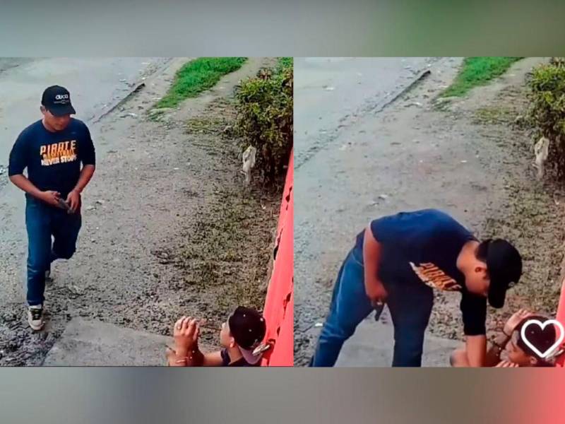 Captura de pantalla del video grabado por una cámara de vigilancia residencial.