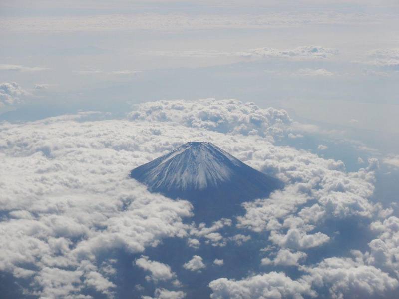 El Monte Fuji en Japón fue objeto de muestra para el grupo de científicos.