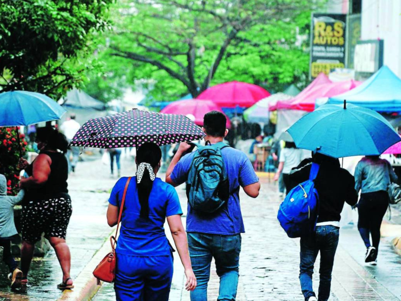 Lluvias débiles en varias zonas de Honduras.
