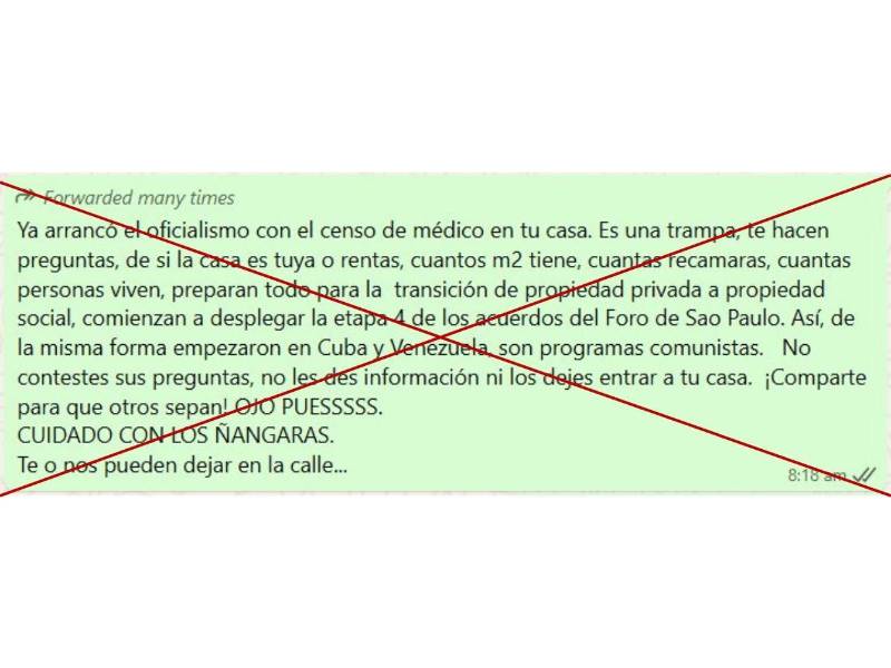 Captura de pantalla a un contenido de WhatsApp hecha el 24 de julio de 2025.