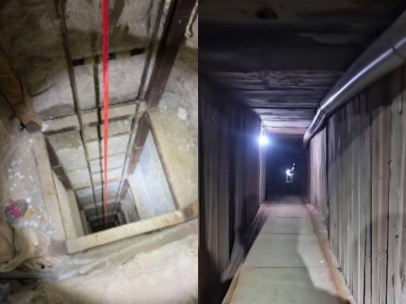 Autoridades de Estados Unidos hallan túnel entre California y Tijuana usado para narcotráfico.