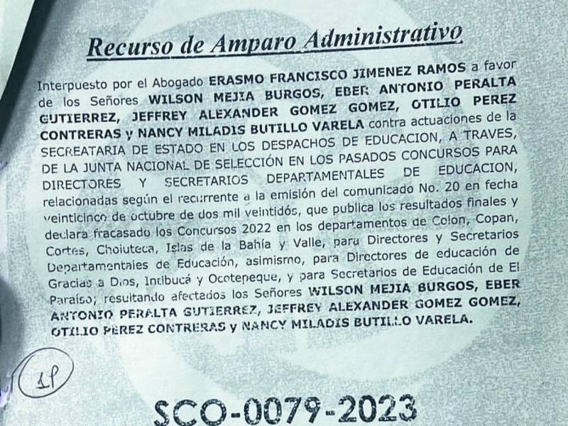 Recurso de amparo administrativo interpuesto a favor de Wilson Mejía.