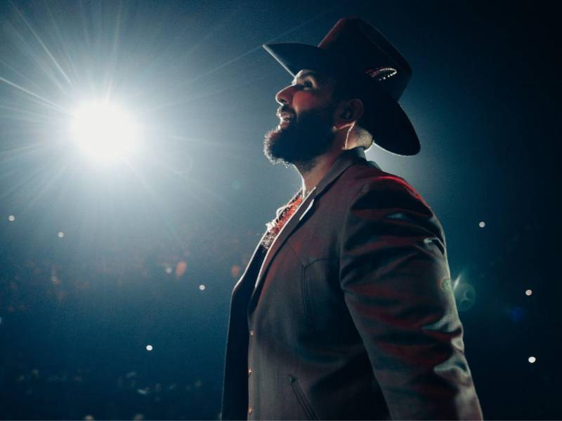 Fotografía del cantante mexicano Carín León durante su reciente presentación en Las Vegas, Nevada