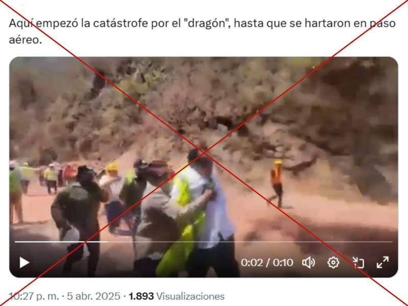 Captura de pantalla a una publicación de X hecha el 7 de abril de 2025.