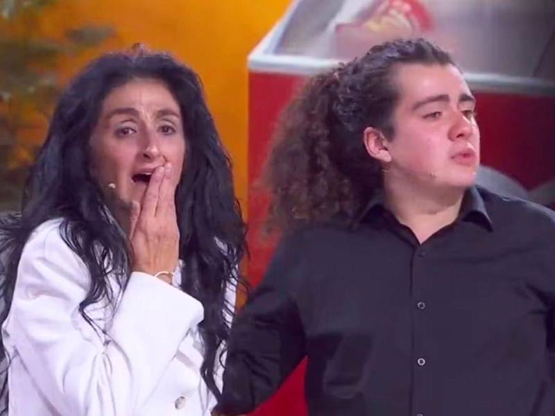 Bárbara Torres y su hijo José Ignacio durante la gala de eliminación.