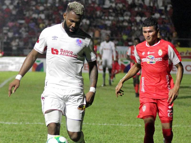 Jorge Benguché y Edder Delgado fueron protagonistas en el partido en Tocoa.