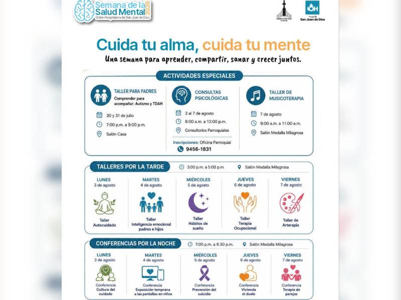 Agenda de la Semana de la Salud Mental 2026.