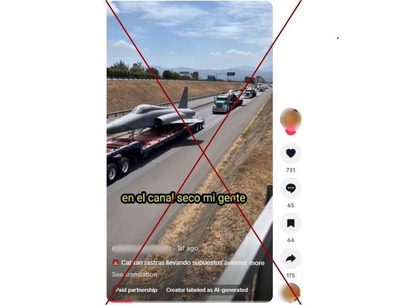 Captura de pantalla a una publicación de TikTok hecha el 11 de marzo de 2026.