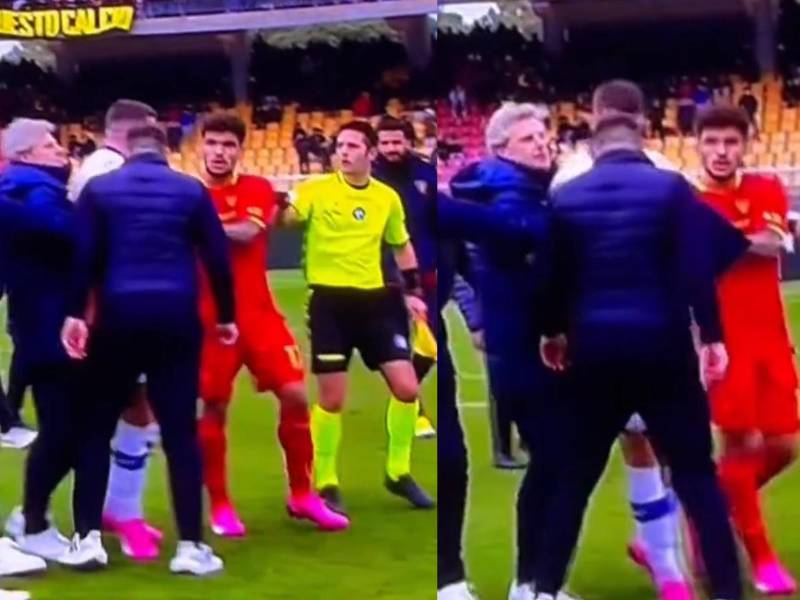 ¡A lo Zidane! DT le da brutal cabezazo a futbolista tras perder partido