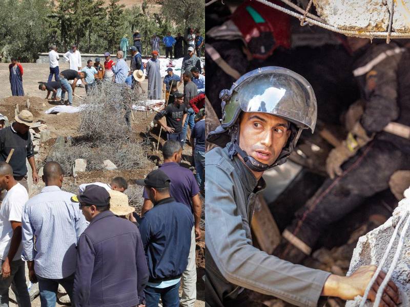 Pocos edificios siguen en pie en Marrakech, Marruecos, casi todos se derrumbaron tras el sismo de 6.8 que sacudio al país.
