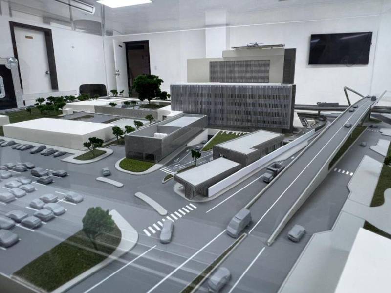 Maqueta del hospital de traumas de San Pedro Sula, presentada en noviembre 2025.