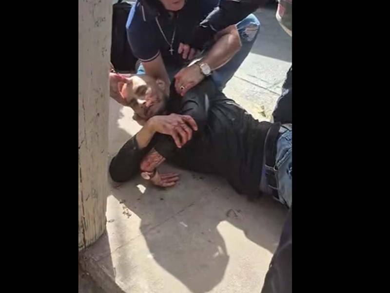 Mario Saúl Martínez Medina herido de bala.