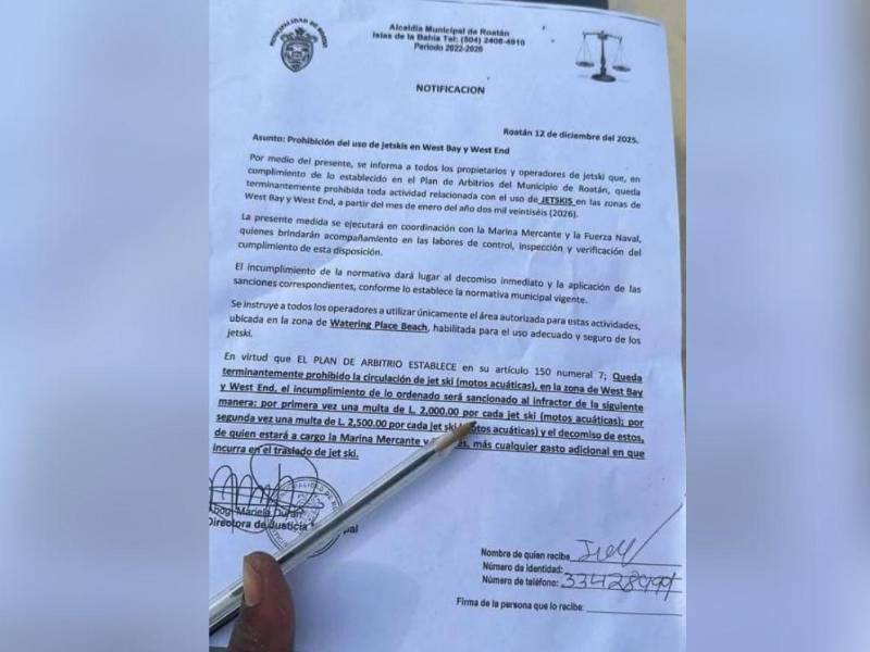 La iniciativa que prohíbe las motos acuáticas en West Bay y West End ya es ley y está contemplada en el plan de arbitrios de 2026.