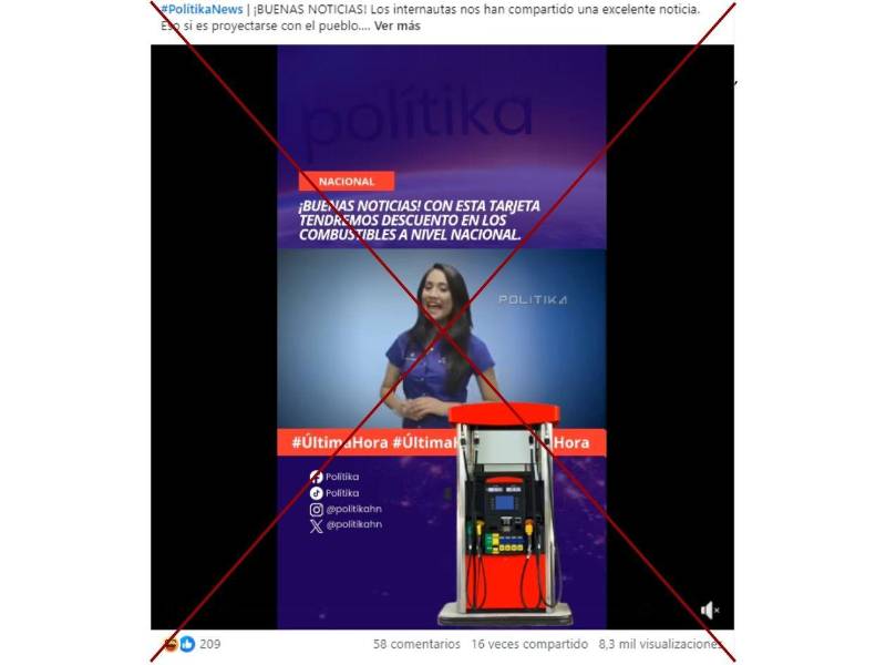 Captura de pantalla a una publicación de Facebook hecha el 9 de marzo de 2026.